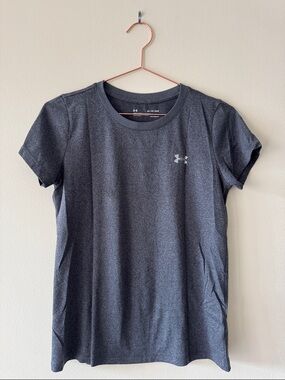 Under Armour Women's Charcoal Heather Short Sleeve HeatGear Loose Tech Tee